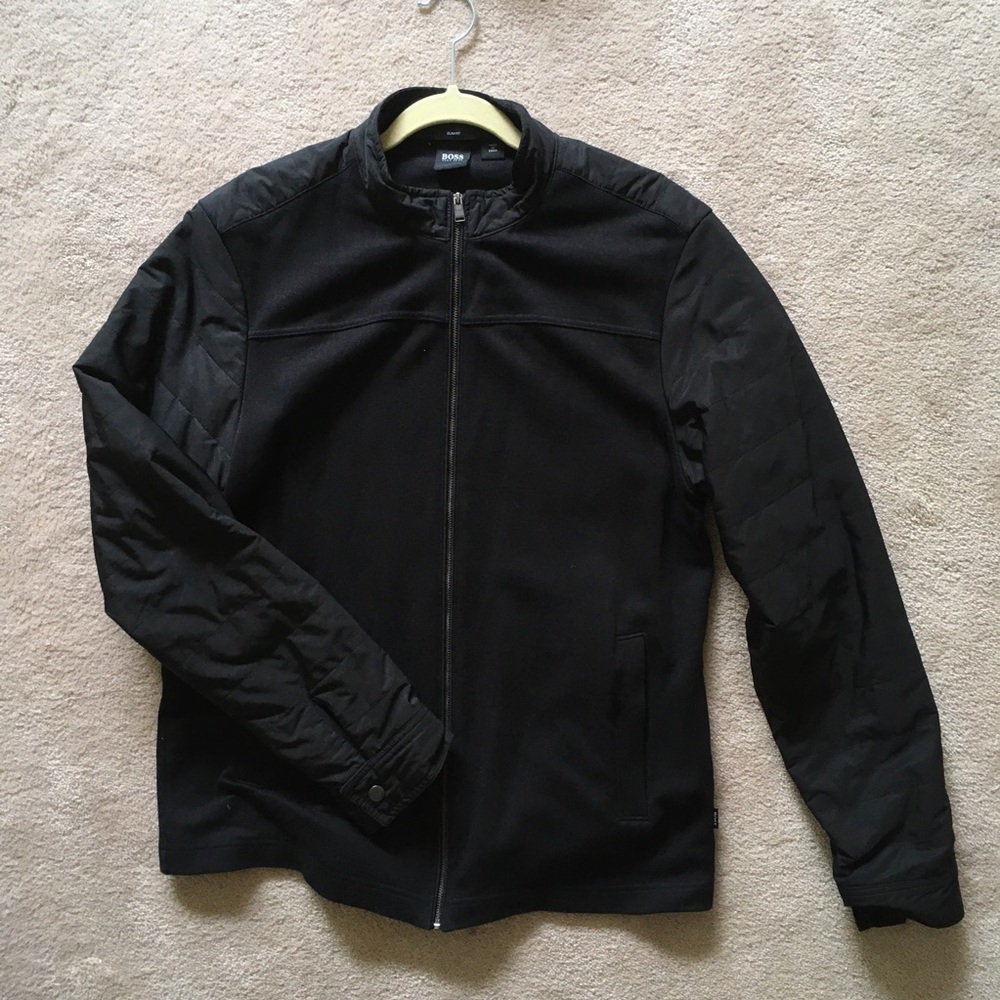 SALE! - HUGO BOSS Men's Black Bomber Jacket